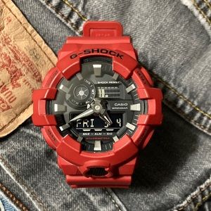 Casio G-Shock GA-700 Red, Analog/Digital watch